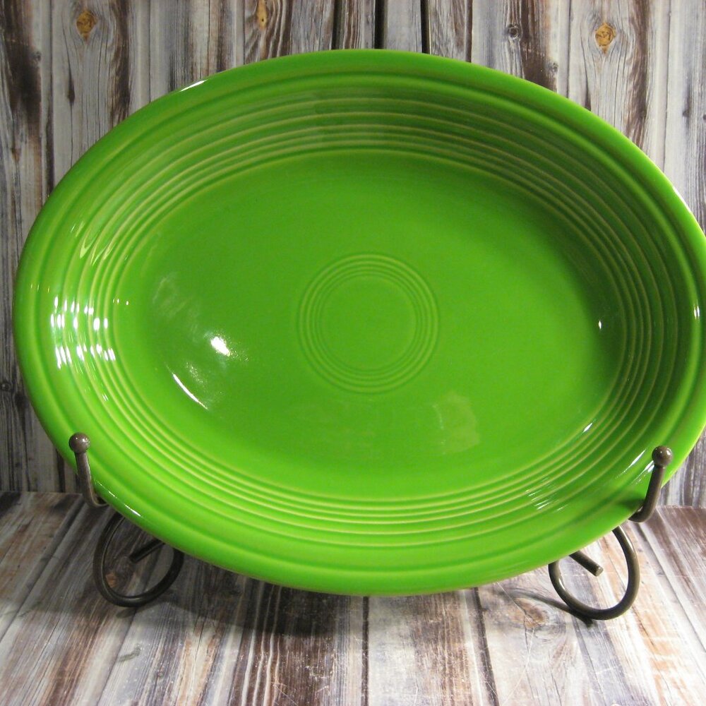 FIESTA BY HOMER LAUGHLIN SHAMROCK GREEN PLATTER